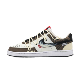 Nike Кроссовки Court Vision 1 Autumn Fairy Tales, износостойкие и легкие, низкие, для скейтбординга, мужские, белые, коричневые dm1187-101(team861-秋天童话) | white brown