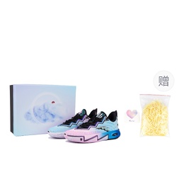 Баскетбольные кроссовки KAI 2 мужские с низким верхом Anta, Blue Pink Mismatched 112531111s-1(team柒-欧文2蓝粉渐变) | blue pink mismatched