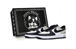 Nike Кроссовки Air Force 1 для скейтбординга, мужские, низкие, белые, серые dv0788-001(team85-春媱雾霾as-box) | black white