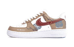 Nike Кроссовки Air Force 1 с низким верхом, устойчивые к истиранию и скольжению, мужские, коричневые, красные, белые cw2288-111(team74-玫瑰骑士) | brown red white