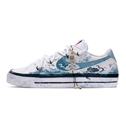 Nike Кроссовки Court Legacy Pattern Cloud Feather с противоскользящим покрытием, износостойкие, низкие, для скейтбординга, мужские, сине-белые dh3162-101(team1027-纹云逸羽蓝边) | blue white