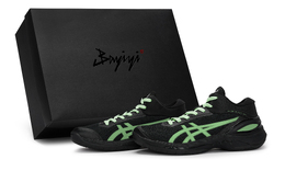 Asics Баскетбольные кроссовки GELBURST 28, низкие, мужские, зеленые 1063a081-001(team80-夜影飞驰绿sbox) | black green