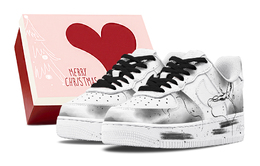 Nike Кроссовки Air Force 1 Air Force 1 с низким верхом, противоскользящие, износостойкие, мужские, белые, черные cw2288-111(team88-云中仙鹤s-box) | white black