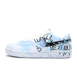 Nike Кроссовки для скейтбординга Court Vision 1, мужские, низкие, сине-белые dh2987-101(team1035-云朵爆炸) | blue white