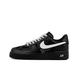 Nike Кроссовки Air Force 1 Slip Low Top для скейтбординга, мужские, черные cw2288-001(team251-腰果花布贴） | black