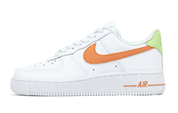 Nike Кроссовки Air Force 1 с низким верхом для скейтборда, противоскользящие, износостойкие, мужские, белые, оранжевые cw2288-111(team1171-橙色记忆) | white orange