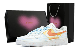 Nike Летние нескользящие износостойкие низкие кроссовки для скейтбординга Air Force 1 Surfing, мужские, оранжевые cw2288-111(team1171-冲浪夏日-礼盒） | orange