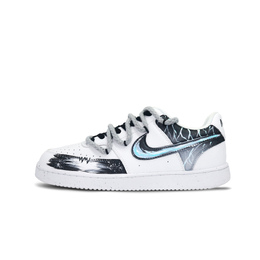 Nike Кроссовки Court Vision 1 Cool Texture Ink Shadow, легкие и дышащие, низкие, для скейтбординга, мужские, черные, белые, синие dh2987-101（team878-酷纹墨影） | black white blue