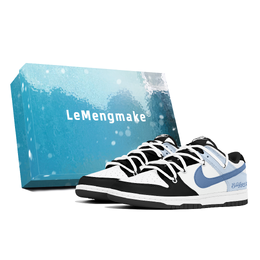 Nike Кроссовки для скейтбординга Dunk, износостойкие, низкие, мужские, сине-черные dd1391-100(team778-星空裂痕s-box) | blue black
