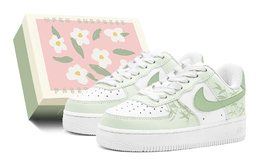 Nike Кроссовки Air Force 1 Breeze Asparagus Fern с низким верхом для скейтборда, противоскользящие, мужские, белые, зеленые cw2288-111(teams2-春野文竹男s-box) | white green