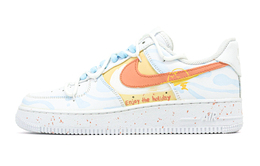 Nike Кроссовки Air Force 1 Low Top для скейтбординга, мужские, белые, синие, оранжевые cw2288-111(team1171-冲浪夏日） | white blue orange