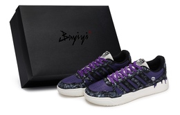 Adidas Кроссовки для скейтбординга LITE BALLER, низкие, мужские, черные/серые/фиолетовые jr5232(team80-男女同款无面者s-box) | black purple