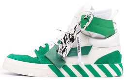 Off-White OFF WHITE Вулканизированные высокие кеды «Зелено-белые» omia225f21lea0010155
