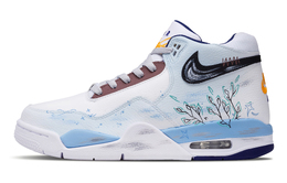 Nike Баскетбольные кроссовки Flight Legacy Vintage, мужские, средний размер, белые/синие/коричневые bq4212-102(team864-川柏) | white blue brown