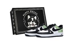 Nike Кроссовки Air Force 1 Quirky Matcha, Special Shoe Box, противоскользящие, низкие, мужские, для скейтбординга, белые, зеленые dv0788-001(team85-俏皮抹茶as-box) | white green