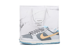 Nike Кроссовки для скейтбординга Dunk Low Top, мужские, белые, серые hf5441-001(team拾伍-男款白蓝五) | white gray