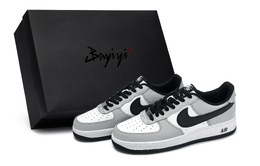 Nike Кроссовки Air Force 1 811 Manufacturing, дымчато-серые, мужские, низкие, для скейтбординга, черные, белые, серые dv0788-001(team80-男款云烟灰s-box) | black white gray