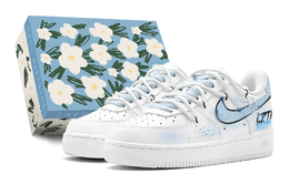 Nike Кроссовки для скейтбординга Air Force 1, мужские, низкие, белые cw2288-111(teams2-炫蓝霏雾男s-box) | sky blue