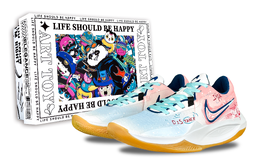 Nike Баскетбольные кроссовки Precision 6, низкие, мужские, синие/розовые hv1796-141(team257-心跳律动r-box) | blue pink
