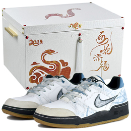 Nike Кроссовки для скейтбординга Full Force Low Top, мужские, сине-белые hj7262-100(team96-冰夏蓝图男s-box) | white blue-high-end gift box 1
