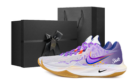 Nike Баскетбольные кроссовки Precision 6 Summer Passion Black Box с противоскользящим покрытием, износостойкие, низкие, мужские, фиолетовые hv1796-141(team529-夏日热情黑色礼盒款) | purple