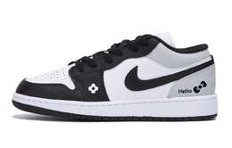 Jordan Баскетбольные кроссовки Air 1 Urban Chic Style Vintage Low Top, мужские, белые, темно-серые 553558-131(team85-凤栖烟灰) | white
