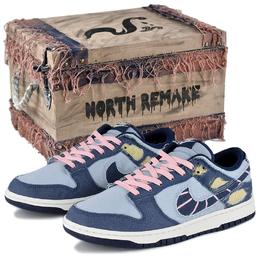 Nike Кроссовки для скейтбординга Dunk Anti Slip, износостойкие, синие, мужские hf3141-400(team96-海岸晚线s-box) | blue gift box 1