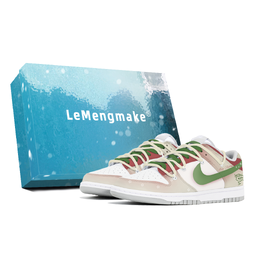 Nike Кроссовки для скейтбординга Dunk Joy Lemon, износостойкие и нескользящие, белые, зеленые, мужские dd1391-103(team399-雪花星光s-box) | white green