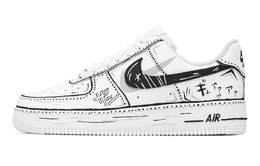 Nike Кроссовки Air Force 1 Air Force 1 Dimensional Line с низким верхом, противоскользящие, износостойкие, мужские, черные cw2288-111(team1171-次元线条） | black