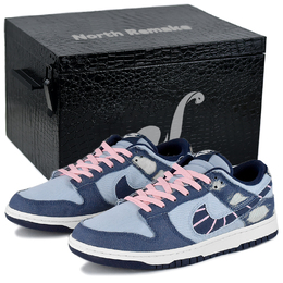 Nike Кроссовки для скейтбординга Dunk Anti Slip, износостойкие, синие, мужские hf3141-400(team96-西部海岸线s-box) | blue gift box 1