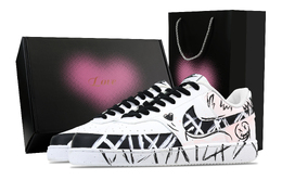 Nike Кроссовки для скейтбординга Court Vision 1 Low Top, мужские, белые, черные dh2987-101(team1171-黑白调-礼盒） | white black