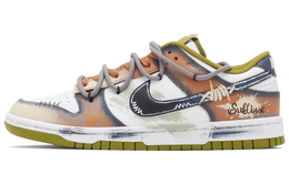 Nike Кроссовки для скейтбординга Dunk Anti-Slip, износостойкие, низкие, мужские, белые, оранжевые dv0833-105（team260-焦糖铁盒qd） | white orange