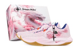 Nike Баскетбольные кроссовки Precision 6 Rose Dance Pink Box с антискользящим покрытием, износостойкие, низкие, мужские, розовые hv1796-141(team529-玫瑰漫舞粉礼盒) | pink
