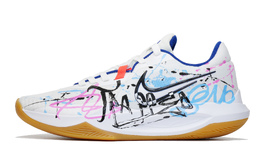 Nike Баскетбольные кроссовки Precision 6 с низким верхом, амортизирующие, противоскользящие, износостойкие, мужские, белые hv1796-141（team241-陷落涂鸦） | white