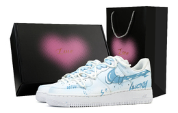 Nike Кроссовки Air Force 1 Low Top для скейтбординга, мужские, темно-синие cw2288-111(team1171-蓝色闪电-礼盒） | dark sky blue
