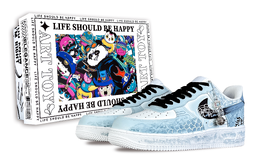 Nike Кроссовки для скейтбординга Air Force 1 Fantasy Serpent с противоскользящей подошвой, износостойкие, мужские, белые, синие cw2288-111(team257-灵蛇r-box) | white blue
