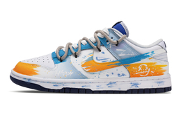 Nike Кроссовки для скейтбординга Dunk Excited с противоскользящим покрытием, износостойкие, низкие, мужские, сине-белые fq8826-100(team73-心潮涌动) | blue white