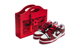 Nike Кроссовки для скейтбординга Dunk Anti-Slip, износостойкие, низкие, мужские, красные, белые dd1391-600(team182-男款微笑猩红礼袋) | red white