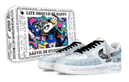 Nike Кроссовки Air Force 1 Fantasy Realm, Serpent Green, противоскользящие, износостойкие, низкие, мужские, для скейтбординга, белые, голубые cw2288-111(team257-灵蛇青r-box) | white cyan