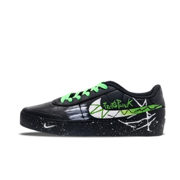 Nike Кроссовки Court Shot Punk Crack с низким верхом для скейтбординга, мужские, черные, белые, зеленые fq8146-001(team1297-朋克裂痕 ） | black white green