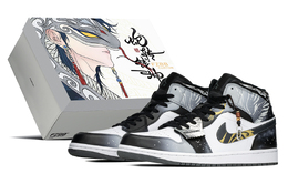 Jordan Баскетбольные кроссовки Air 1 Abrasion Resistance Mid Top Vintage, мужские, черно-белые dq8426-001(teama-水墨知意s-box) | black white