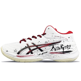 Asics Баскетбольные кроссовки GELBURST 28 BNK Court Elf, черно-красные, с мягкой подошвой и нескользящим покрытием, мужские, белые 1063a089-101(team40-黑红街头) | white red