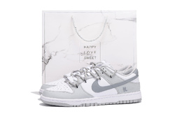 Nike Кроссовки для скейтбординга Dunk Anti-Slip, износостойкие, мужские, серо-белые dd1391-103(team拾伍-男款灰白八sbox) | gray white