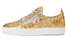 /GZ Frankie Low Top Стильные мужские кроссовки для скейтбординга, золотистые Giuseppe Zanotti, Original Shoe Box Included rm20014002金色 | original shoe box included