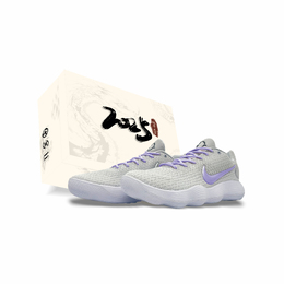 Nike Баскетбольные кроссовки Hyperdunk 2017 Low Top, мужские, серо-фиолетовые 897637-100（team480-紫影飞线-礼盒） | gray
