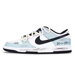 Nike Кроссовки для скейтбординга Dunk Reverse Tape Of Letters, противоскользящие, износостойкие, низкие, мужские, светло-голубые dd1391-100(team1001-字母倒带） | light cyan