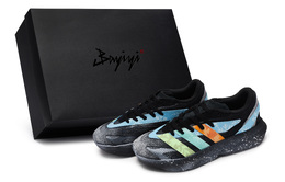 Adidas Кроссовки LIGHTBLAZE с противоскользящей подошвой, износостойкие, мужские, черные, синие, зеленые, оранжевые jh6941(team80-男款四时令序s-box) | black blue green orange