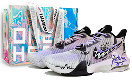 Nike Баскетбольные кроссовки Air Max Impact 3 с противоскользящим покрытием, износостойкие, низкие, мужские, фиолетово-розовые dc3725-100(team400-炫色风暴男款紫粉) | purple pink
