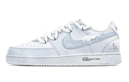 Nike Кроссовки для скейтборда Court Vision 1 Frost Feather Skimming Waves, противоскользящие, износостойкие, низкие, мужские, белые, синие dh2987-101(team773-霜羽掠波） | white blue