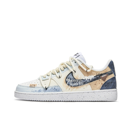Nike Кроссовки Court Vision 1 Ic77 Forward II с низким верхом, устойчивые к истиранию и скольжению, мужские, бежево-синие dh2987-101(team623-向前ⅱ) | beige blue